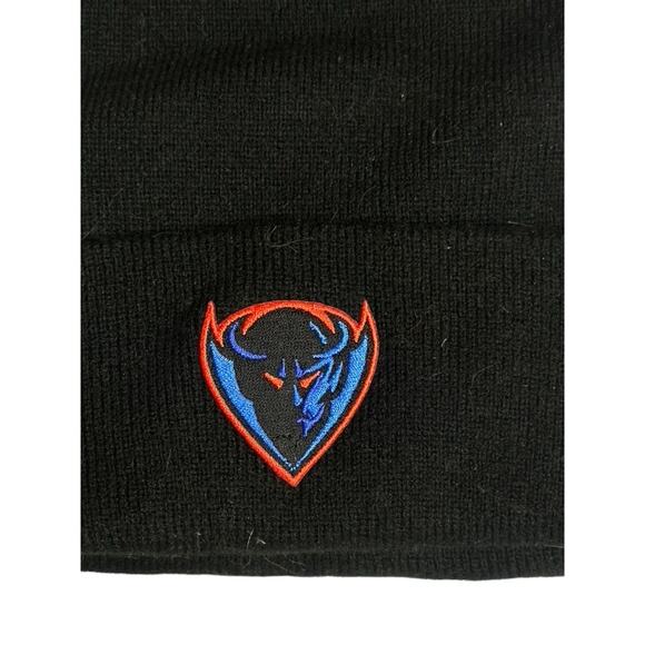 DePaul University Blue Demons Black Winter Beanie Hat OSFM - Picture 2 of 3